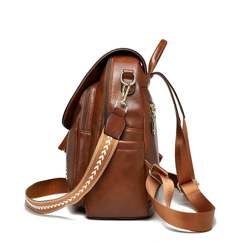 PU Backpack Women's Large Capacity Backpack Multifunctional Shoulder Bag