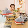 Big Mouth Cute Shark Plush Toy Creative Captain Shark Doll Pillow Pp Cotton