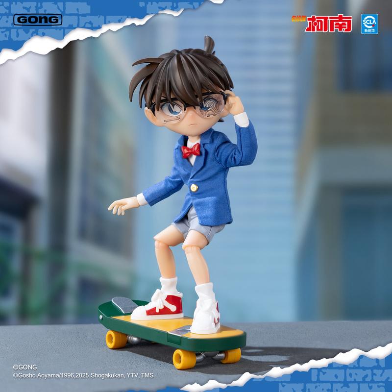Genuine Detective Conan Edogawa Conan Mouri Ran Cloth Gown Mobile Doll Action Figure Anime Handmade Doll Ornament Gift
