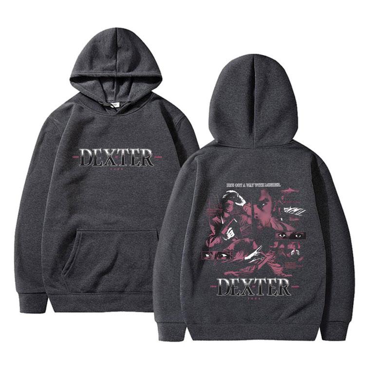 TV Play Dexter Morgan Hoodie Herren Damen Mode Beliebte Pullover Hoodies Männlich Vintage Lässig Baumwolle Baumwolle Kapuzensweatshirt