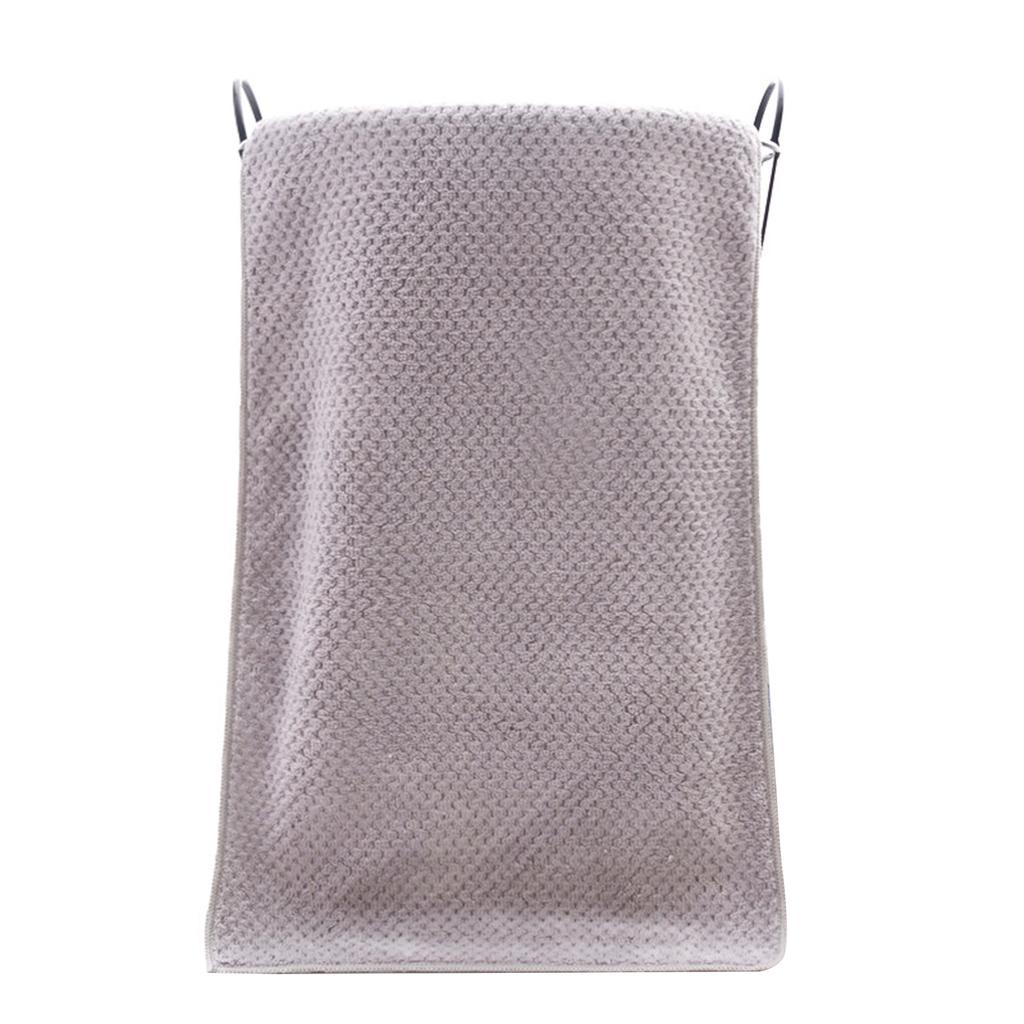 Coral Velvet Bath Towel Water Absorption Bathing Body Towel Pure Color for Bathroom Hotel