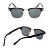 Non-polarized Classic Half Frame Sunglasses Men Women Fashion Rivet Eyewear Metal