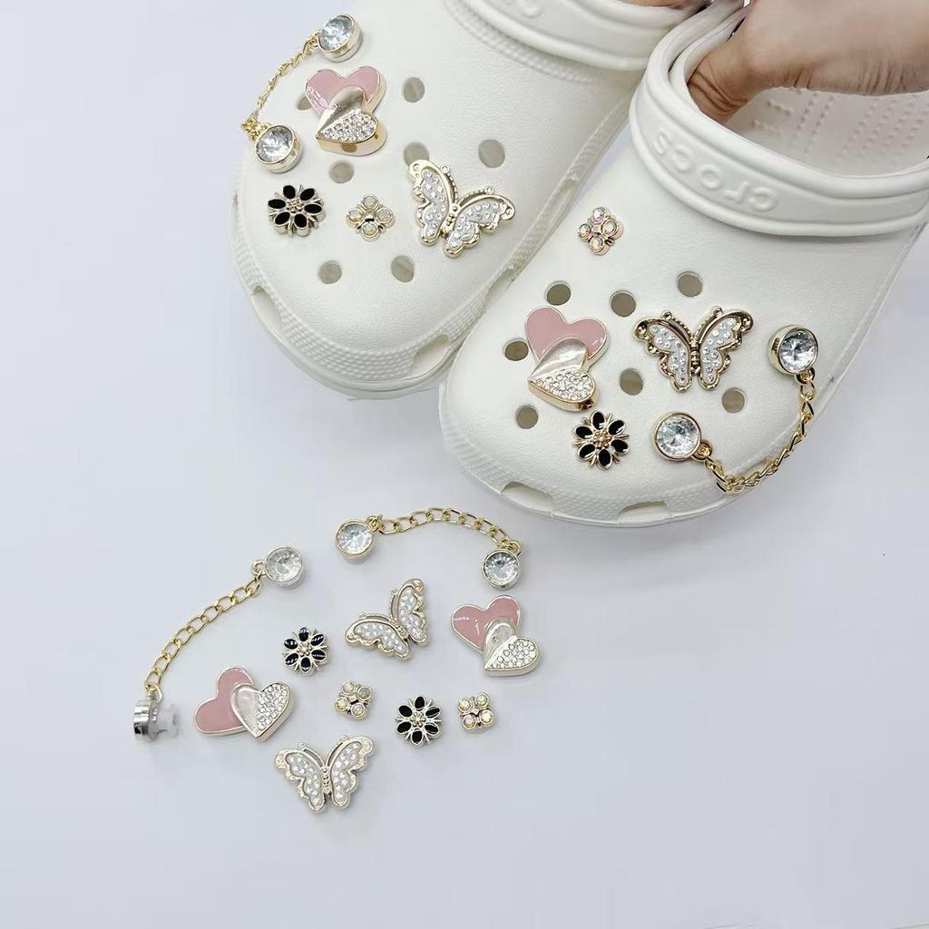 Women's DIY Detachable Shoe Accessories: Stylish Flower Buckle with Sparkling Diamonds