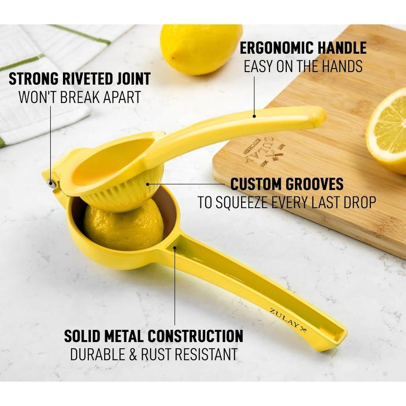 Manual Lemon Juicer Aluminium Alloy Hand Squeezed Orange Fruit Juicer Portable Utility Kitchen Sturdy And Durable, Maximum Juice