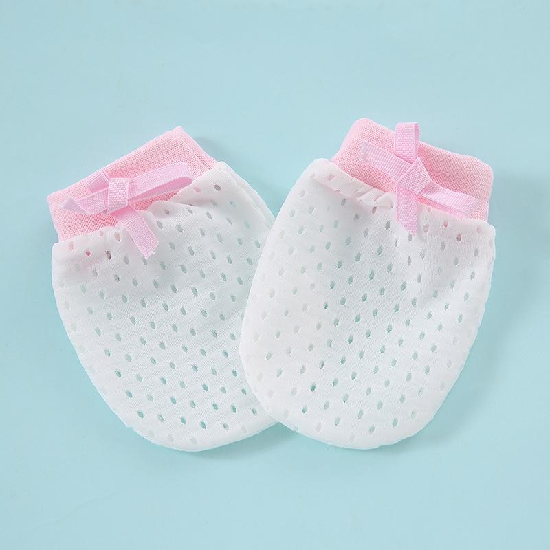 Breathable Baby Mesh Gloves: Thin, Cool, High-Elastic, Anti-Scratch, Lace-up, Adjustable