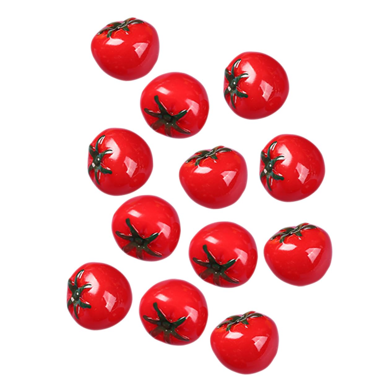 

ORFOFE Miniature Tomato Artificial Tomato Simulation Dollhouse Small Item Display 12-Piece Model, 0.85-Inch Decoration, Fruit, Charm,