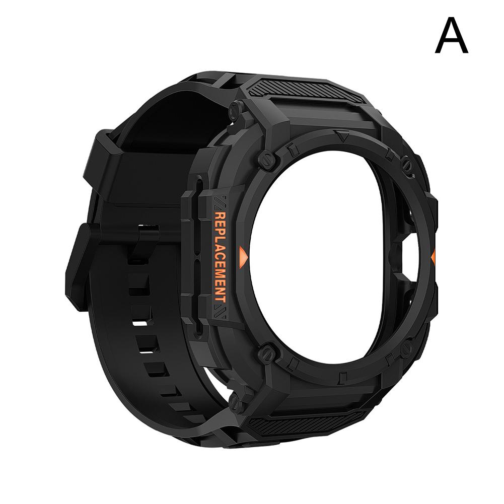PC Case+Strap For Samsung Galaxy Watch 7 Ultra 47mm Silicone Band Bracelet Protector Cover Bumper For Galaxy Watch (NO Film)