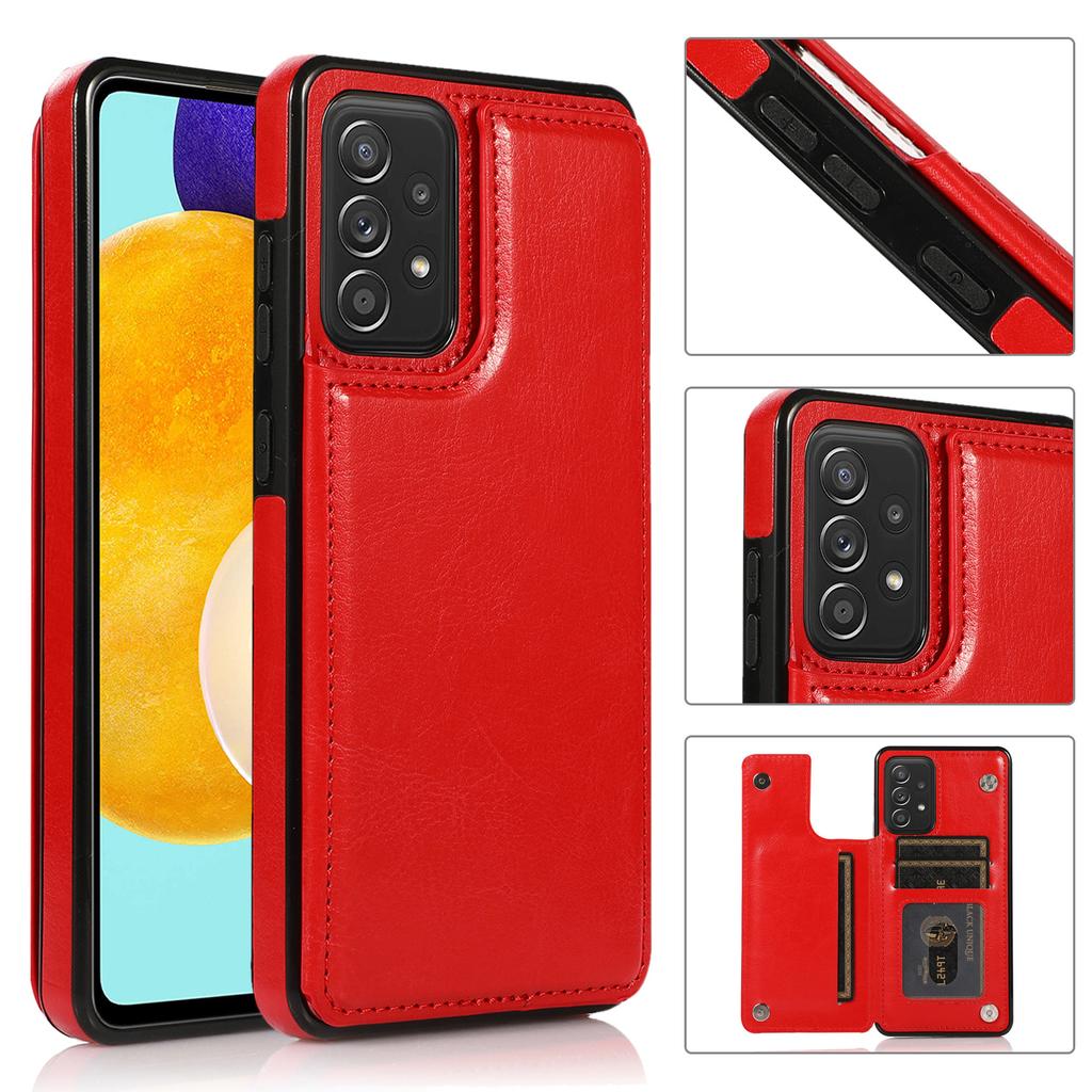 Odpowiedni Do Etui na Telefon S22 Ze Wzorem Crazy Horse Etui Skórzane z Wkładką na Karty Note20+ + Etui Ochronne na Telefon typu Flip A52/A32
