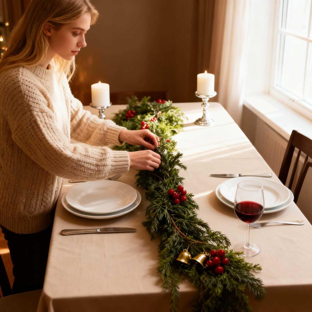 2025 Independence Day Norfolk Soft Rubber Hand-feel Pine Needles Christmas Garland