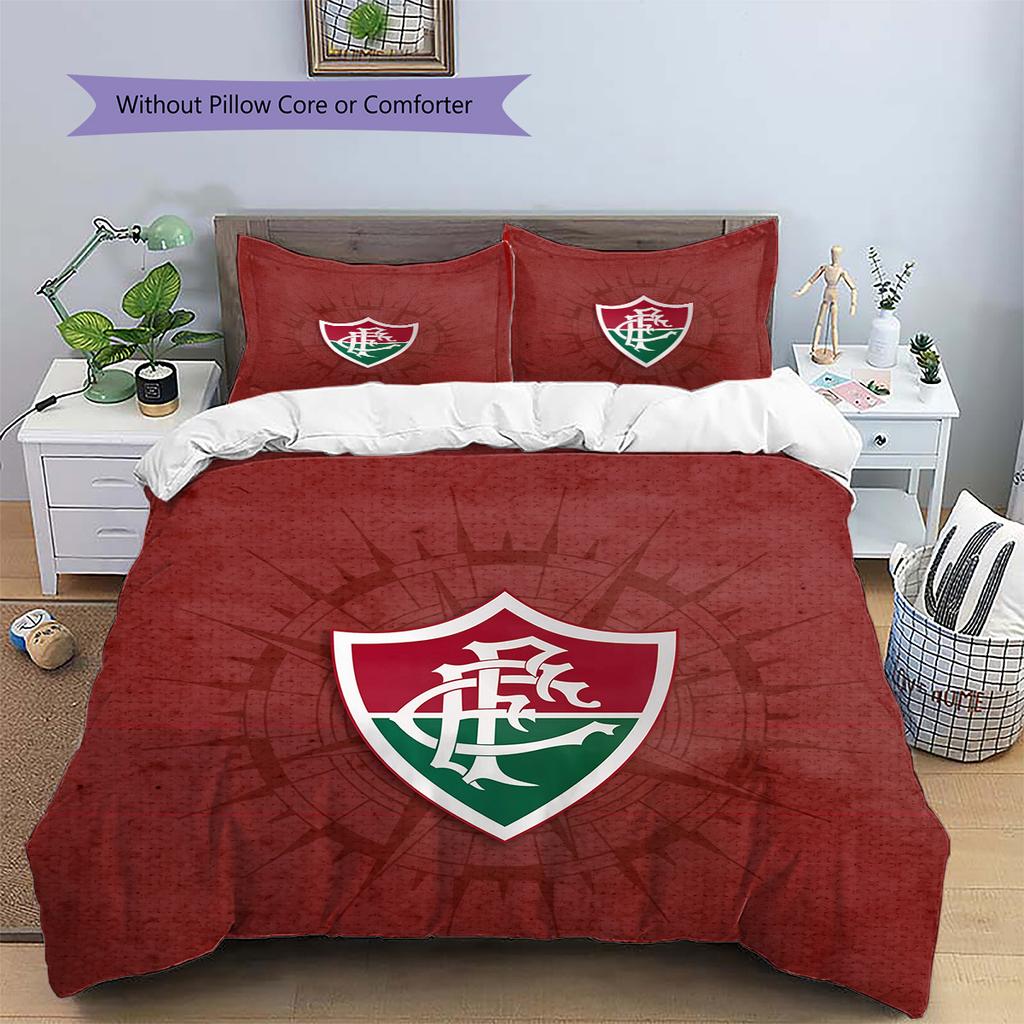Fluminense FC Pattern Bedding Quilt Set Home Decoration Gift (1 * duvet cover + 2 * pillowcase without core)