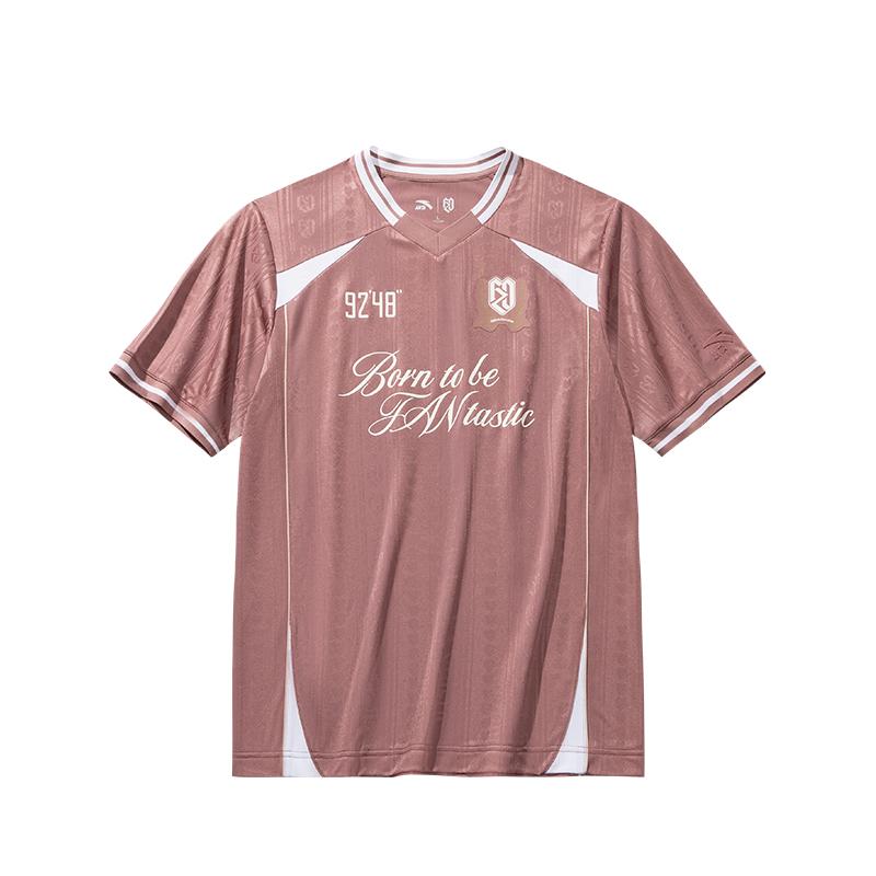 Anta Fan Zhendong Series Striped Print Letter Short Sleeve T-Shirt Unisex tops 172628107R-3 L