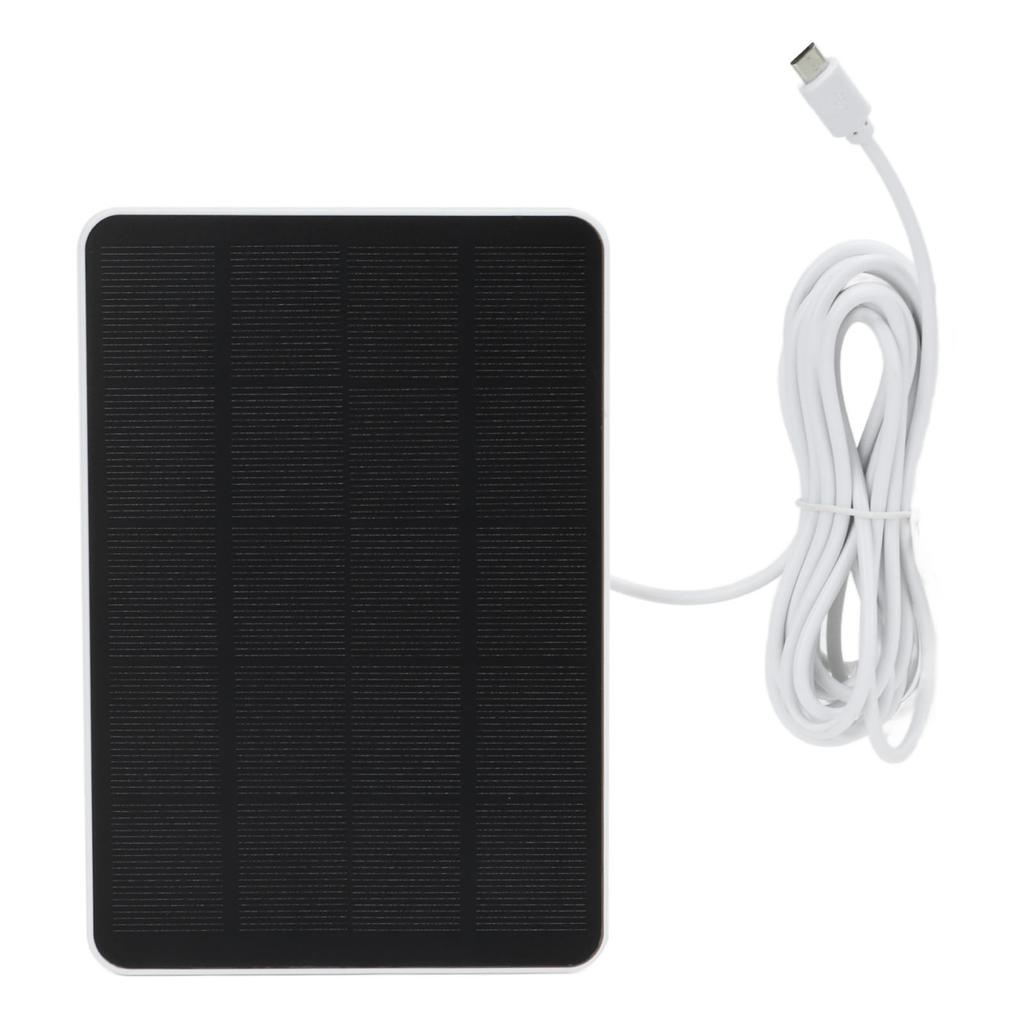 5V 4W Solar Panel Monocrystal Silicon Low Power Consumption Solar Charger White for Security Protection Monitoring