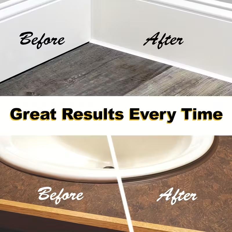 1PC 1m/3meters Flexible Trim Caulk Strip, Peel and Stick Trim for Molding, Wall Corner, Baseboard, Easy Installation