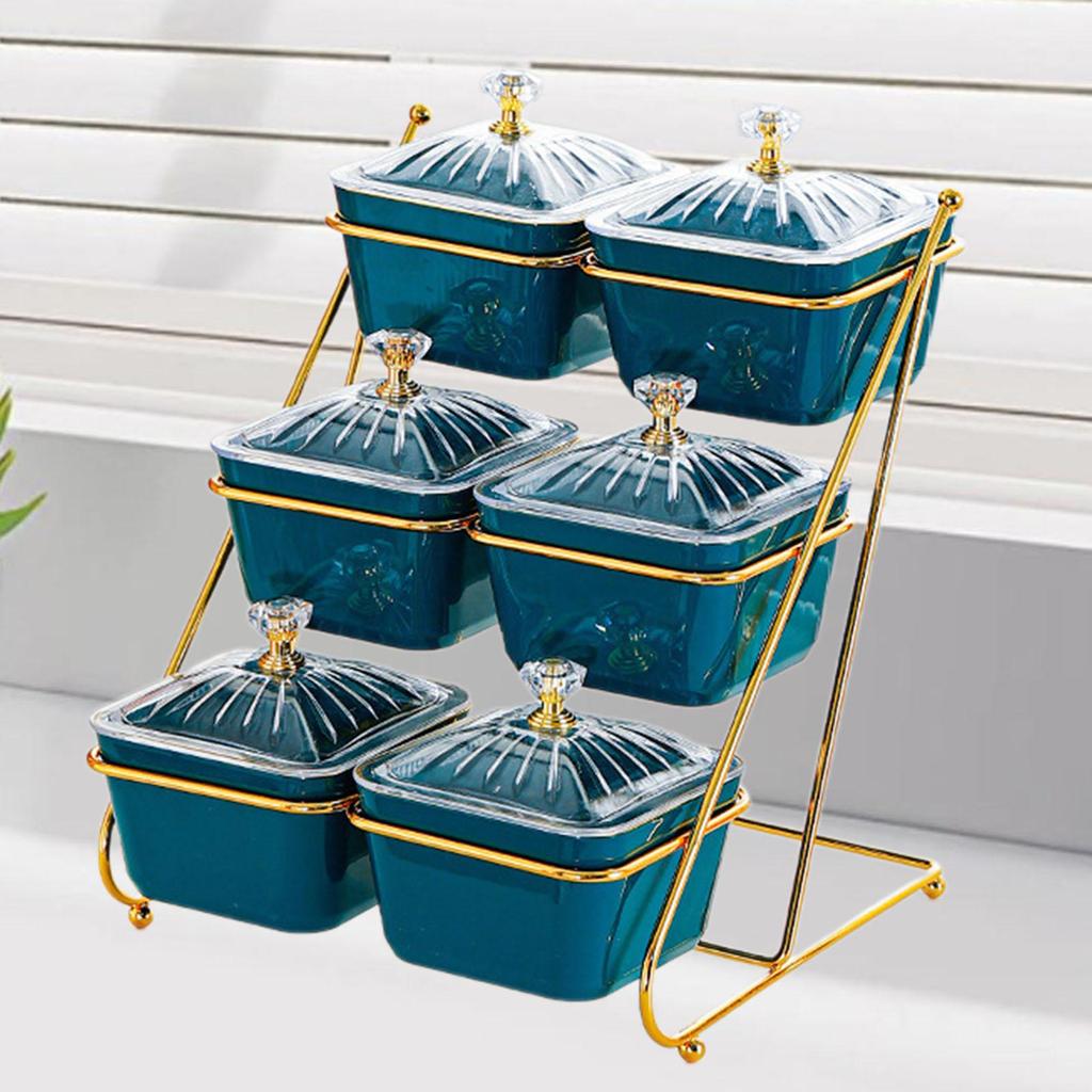 3 Tier Dried Fruits Tray Multifunctional Decoration Serving Container Nuts Tray Nordic Stylish for Candy Cupcake Snack Nuts Home