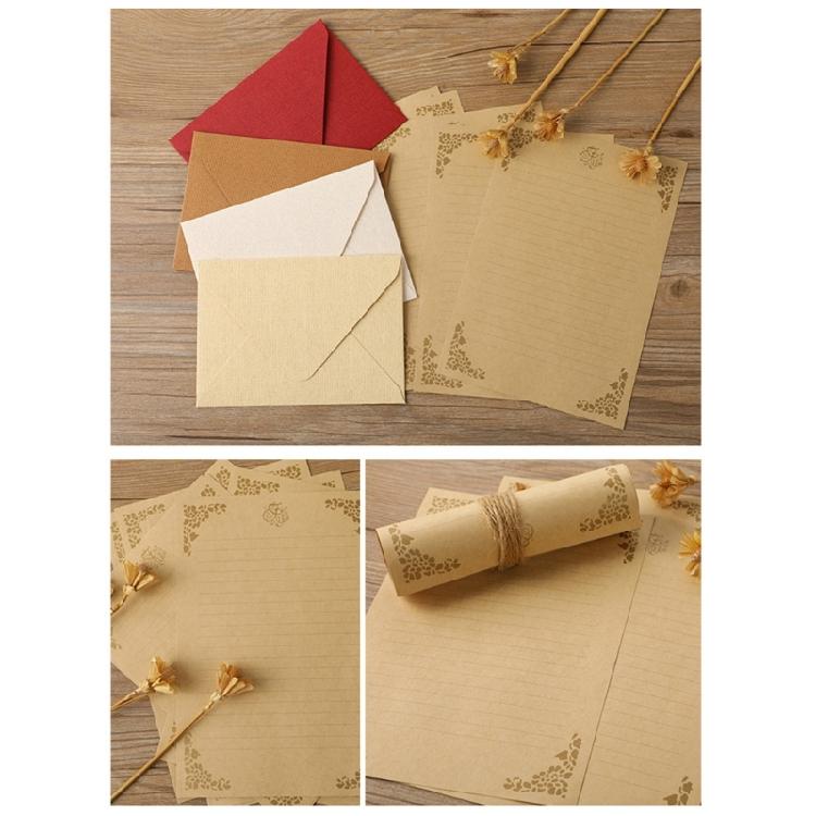 Pack Of 20 A 5 Size Texture Envelope Set In Earth Tone Classical Styles Perfect For Wedding Invitations & Greeting Card