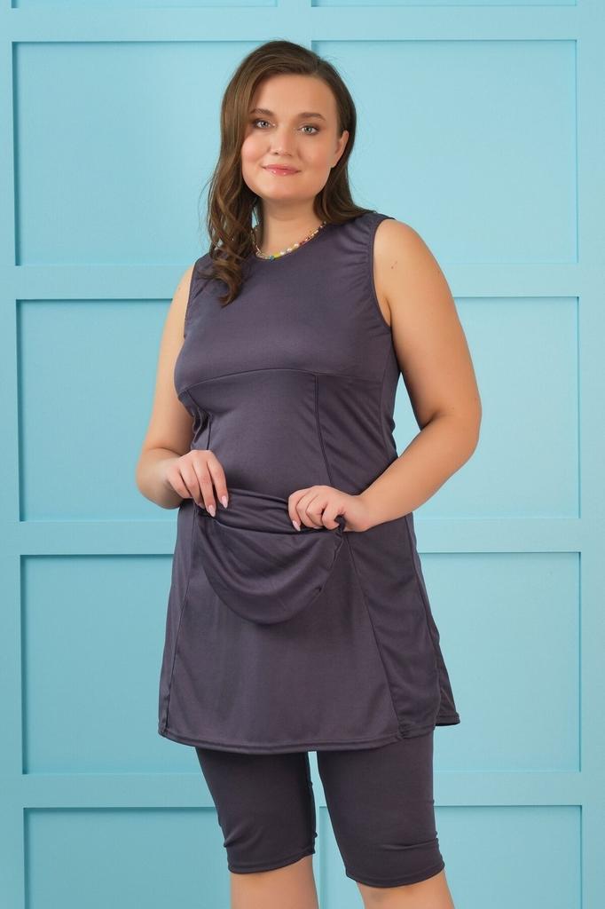 Damski Strój Kąpielowy w Dużym Rozmiarze Strój Kąpielowy Pół-Hidżab w Dużym Rozmiarze