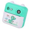 Print Camera Cute Green 24 MP Pixels 1080P Video Thermal Printing Digital Camera Toy with Music