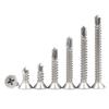 YJHOME 410 Stainless Steel Phillips Countersunk Self-Drilling Screws