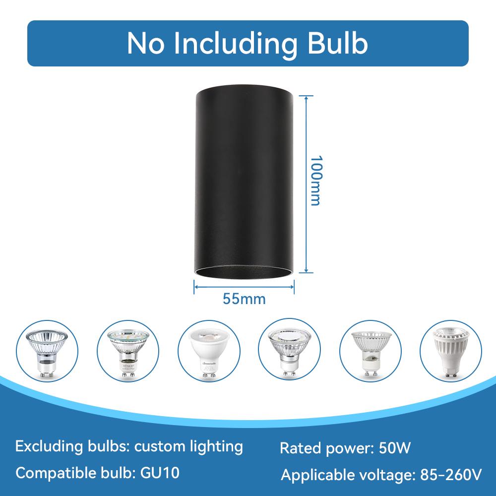 

Потолочный светильник GU10 220 В, сменные лампочки, светодиодный светильник, современный домашний прожектор, кухонный, для гостиной, поверхностный, светодиодный светильник No Blub
