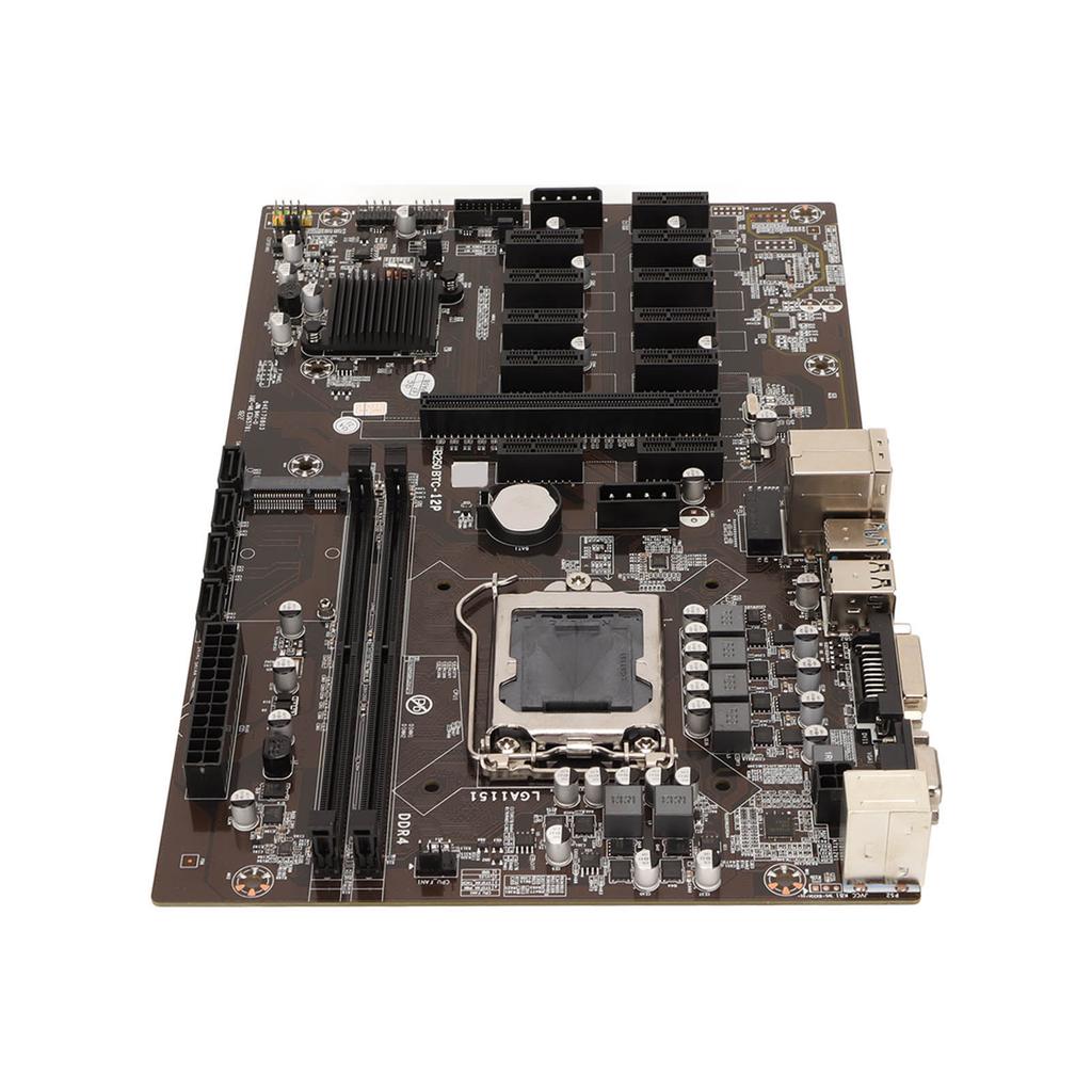 Mining Mainboard Support 12 PCIE Ports 2 DDR4 DIMM LGA1151 4 SATA3.0 Maximum Support 16G PC Motherboard for Desktop