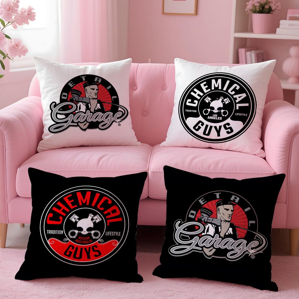 Chemical Guys Detail Garage Cushion Cover Plush Fabric Soft Double-Sided Printed Invisible Zipper Sofa Pillow Case Home Decor