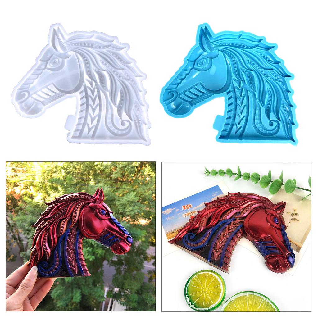 Silicone Mold Epoxy Resin Casting Molds for Horse Shaped Wall Decor Suitable for Home Farm Decor Door Doorplate
