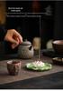 Cross-Border Lotus Ceramic Incense Holder – New Color, Handmade Sandalwood Tea Table Ornament
