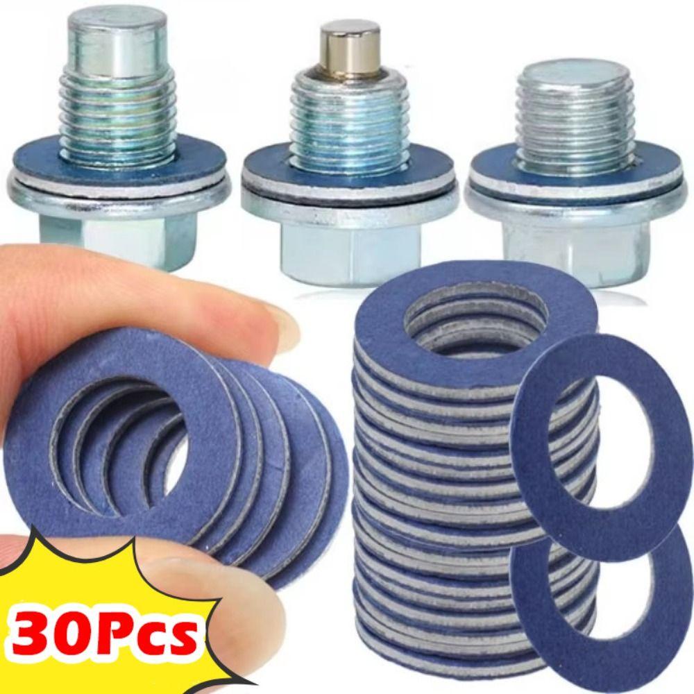 10-30Pcs Replaceable Car Drain Plug Gaskets Car Crush Washer  for Toyota/Camry/Corolla/Lexus/Scion