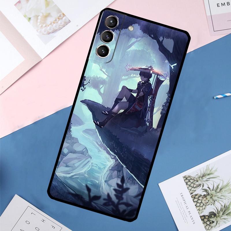 Scaramouche Genshin Impact Case For Samsung Galaxy S25 Ultra S21 S22 S24 S23 Ultra S9 S10 Plus S21 FE S25 FE Back Cover