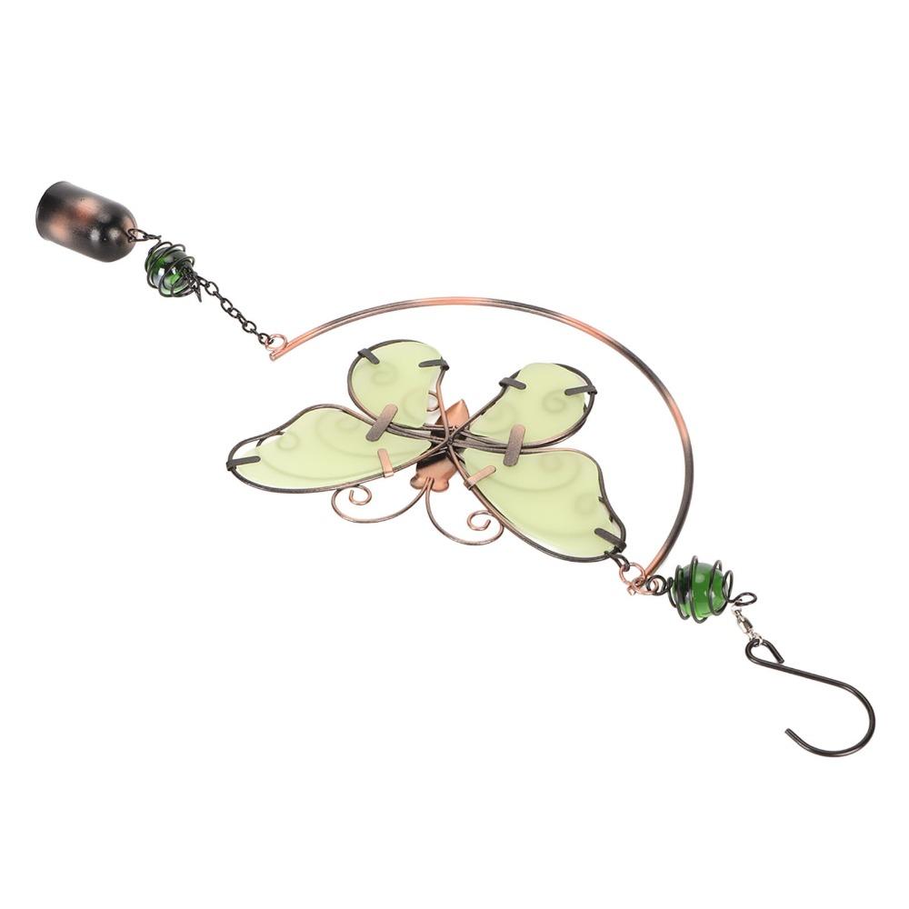Iron Material Dragonfly Wind Bell Good Luck Symbol Outdoor Hanging Decor Home Garden