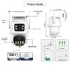 ICSee PTZ Dual-Lens 3MP HD Wireless Surveillance Camera with Dual-Screen