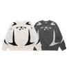 Women Polyester Casual Sweaters Long Sleeve Fashion Print Soft Comfortable Skin-friendly Knitwear Loose Pullovers