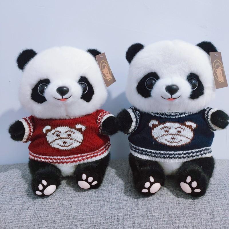 Panda Doll Plush Toy Flower Doll Dressing Simulation Giant Panda Graduation Gift Cute Rag Doll