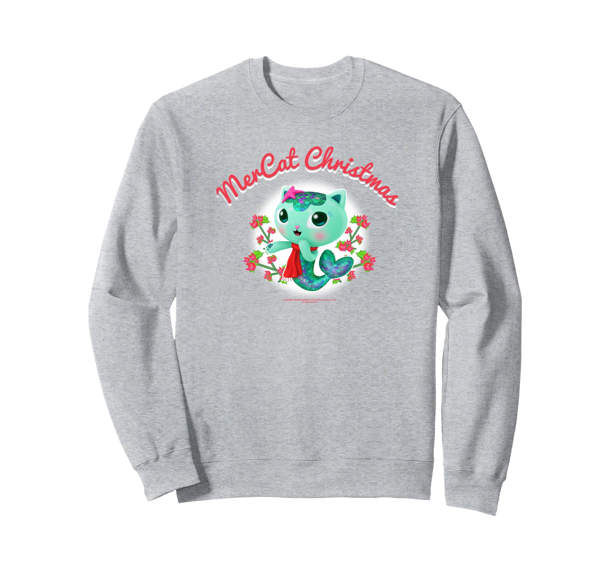 

DreamWorks Gabby s Dollhouse Christmas MerCat Floral Poster Sweatshirt