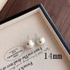 Korean Vintage Polka Dot Cotton Pearl Stud Earrings for Women Exquisite Simple Geometric Round Earring Wedding Party Jewelry