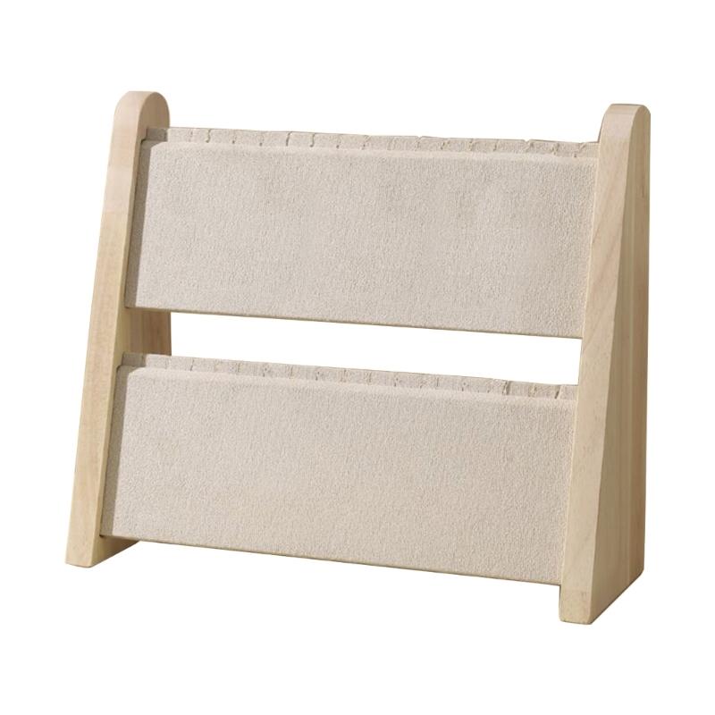 Soft Mat Necklace Display Stand Functional Wood Necklace Holder Organizers Rack For Jewelry Display And Storage