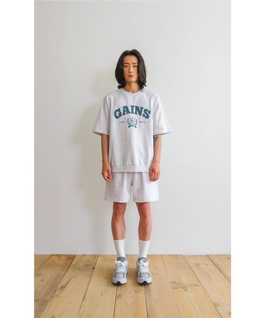 Gainsboro Sweat Shorts_White Melange