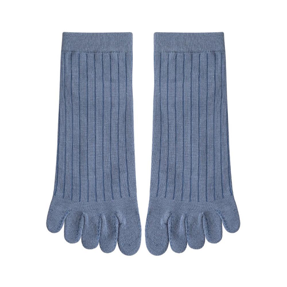 

1Pair New Cotton Five-toe Socks Split Toe Short Tube Pilates Socks Sweat-absorbent Breathable Yoga Socks One Size синий