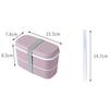 Microwaveable 2-Layer Lunch Box with Compartments, Leakproof Bento Box, Insulated Food Container, Pink