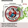 Texaco Vintage Oil Pin Up Metal Sign Retro Round Aluminum Wall Art