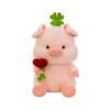 Soft Pig Hold Flower Plush Doll Fluffy Pig Stuffed Dolls Stuffed Pig Plushie Toy  Kids Gifts