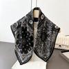 Old Money Wind Cashew Flower Cotton Brown Small Square Scarf Silk Scarf Scarf Shirt Shawl Hair Band Belt Scarf