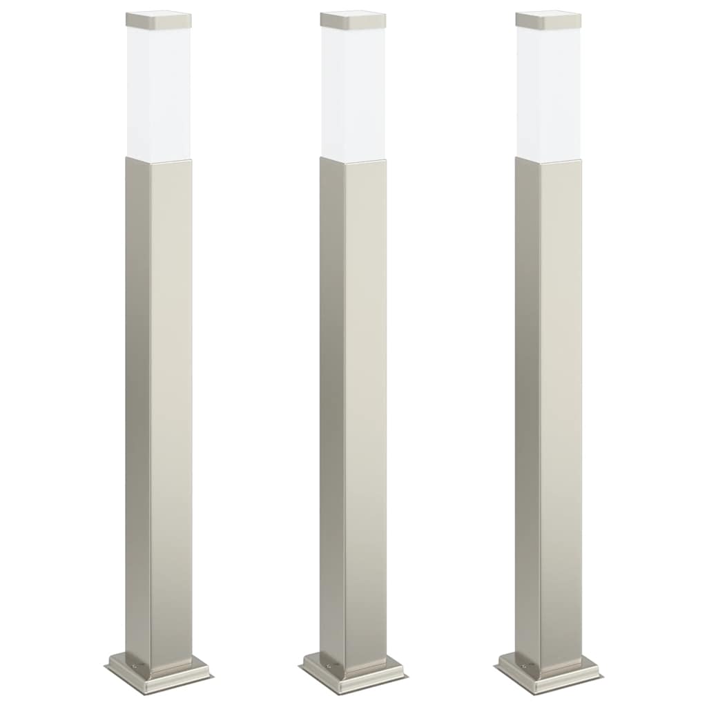 Bollard Lights 3 pcs 80 cm Stainless Steel IP44