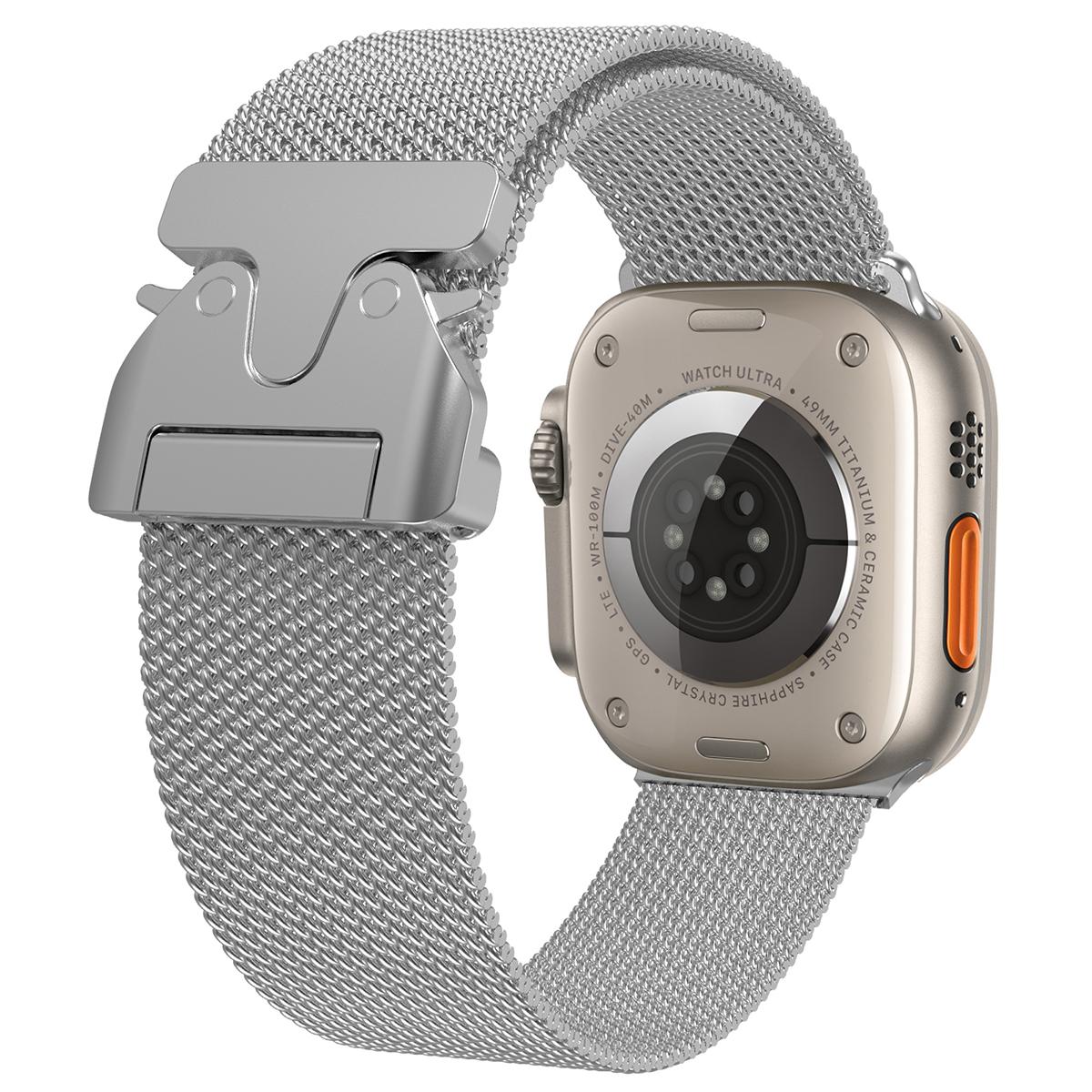 

Миланский петлевой ремешок Для Apple watch 10 9 8 7 41 45мм Ultra/2 49мм Мужской Женский Металлический Браслет Для iWatch 6543SE 44 40 42мм Ремень for 42 44 45 49mm серебряный