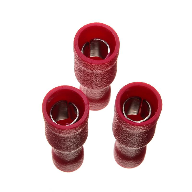 100Pcs/Bag Red Bullet Male & Female Crimp Terminals Pre-insulated Wire Connectors