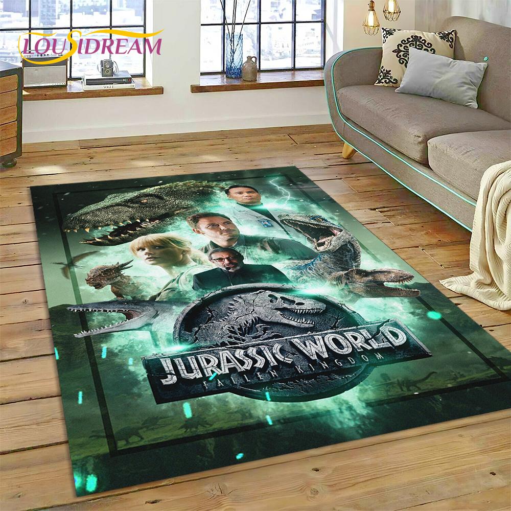 3D Cartoon Jurassic Park Dinosaur Dino Rug Carpet for Living Room Bedroom Decor,floor Mat Non-slip Decoration for Sofa Doormat