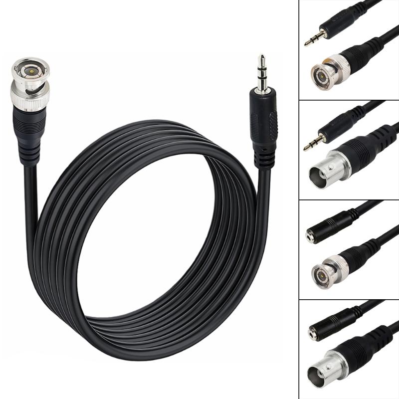 BNC Male Female to 3.5mm Male Female Adapters Cable 1M Coppers Cores for Surveillances Systems Sound Video Signals Transmission DVR NVR Connection