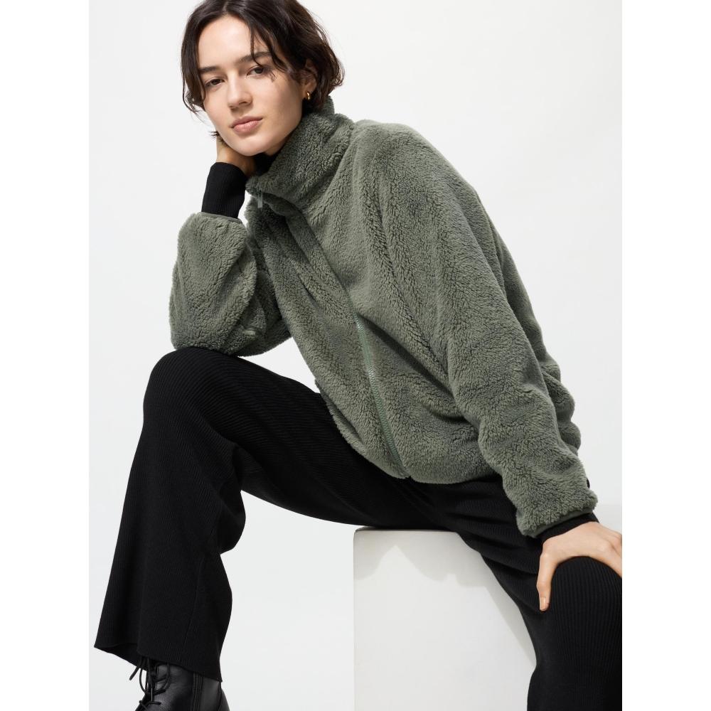 Uniqlo Japan Fur Leaf Fleece Full Zip Jacket