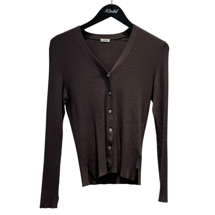 IENA 26SS Ribbed V-neck Cardigan 26051900502010 Brown Size: F
