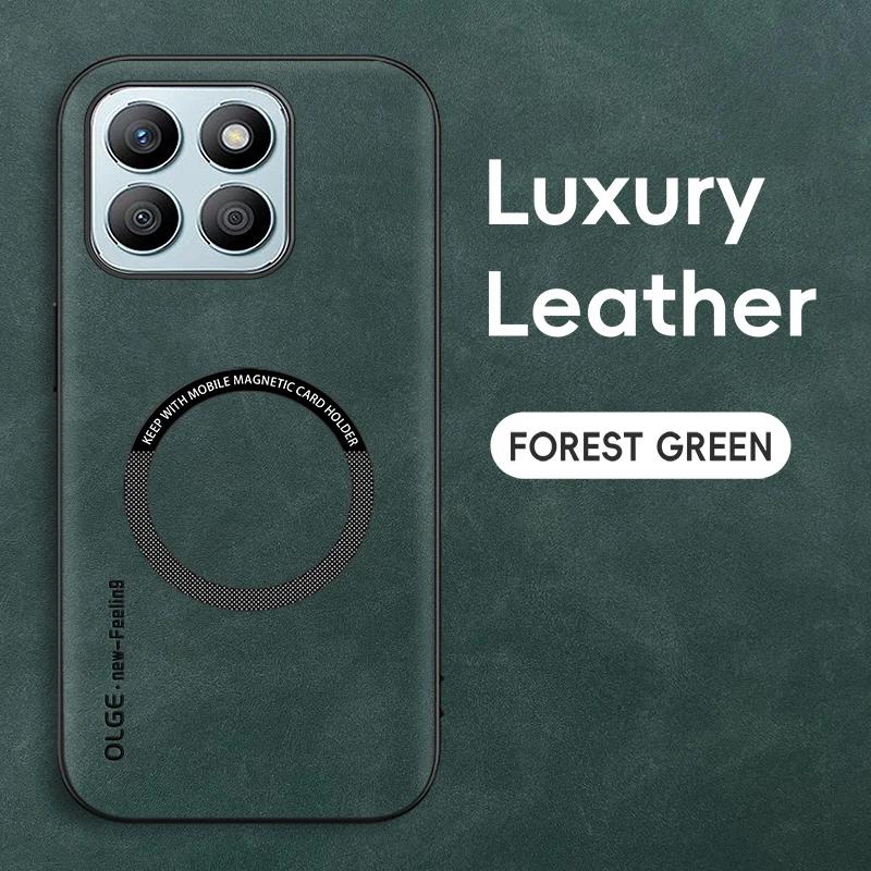 

Для Honor X8B Чехол из тонкой овчины с магнитным TPU мягким краем, противоударный, против отпечатков пальцев For Honor X8B 5G